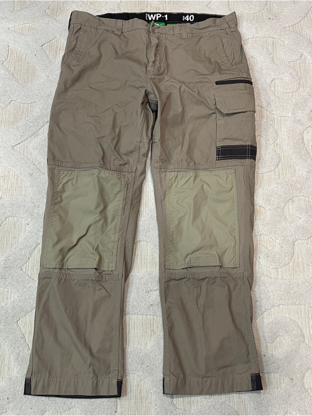 FXD Workwear WP-1 Canvas Regular Fit Pants Mens Size 40x31 Beige Cargo Tactical